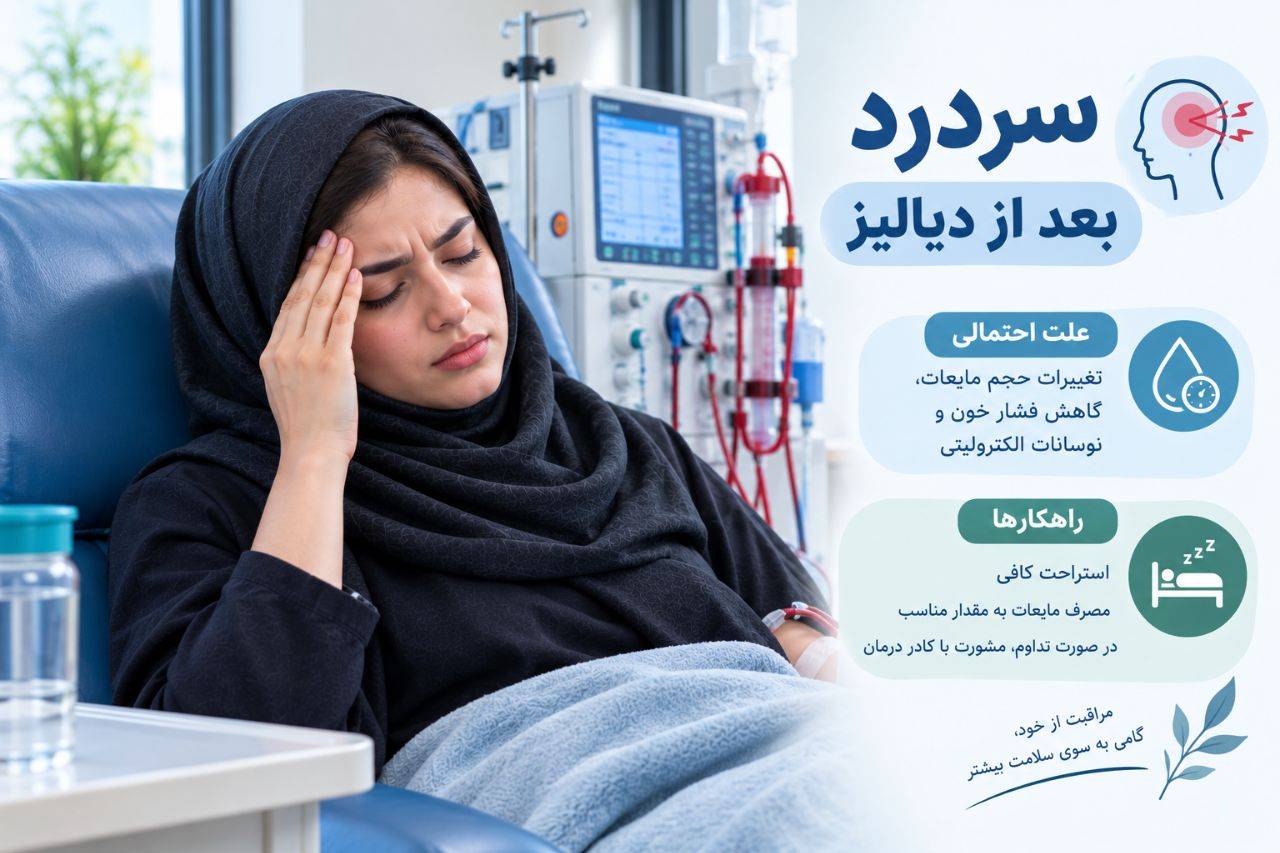 ۵. چرا بعد از دیالیز سردرد می‌گیرم؟