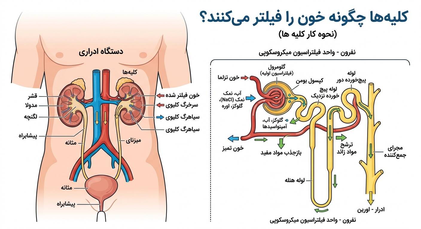 کلیه های شما چگونه کار می کند و عملکرد کلیه ها چگونه است؟