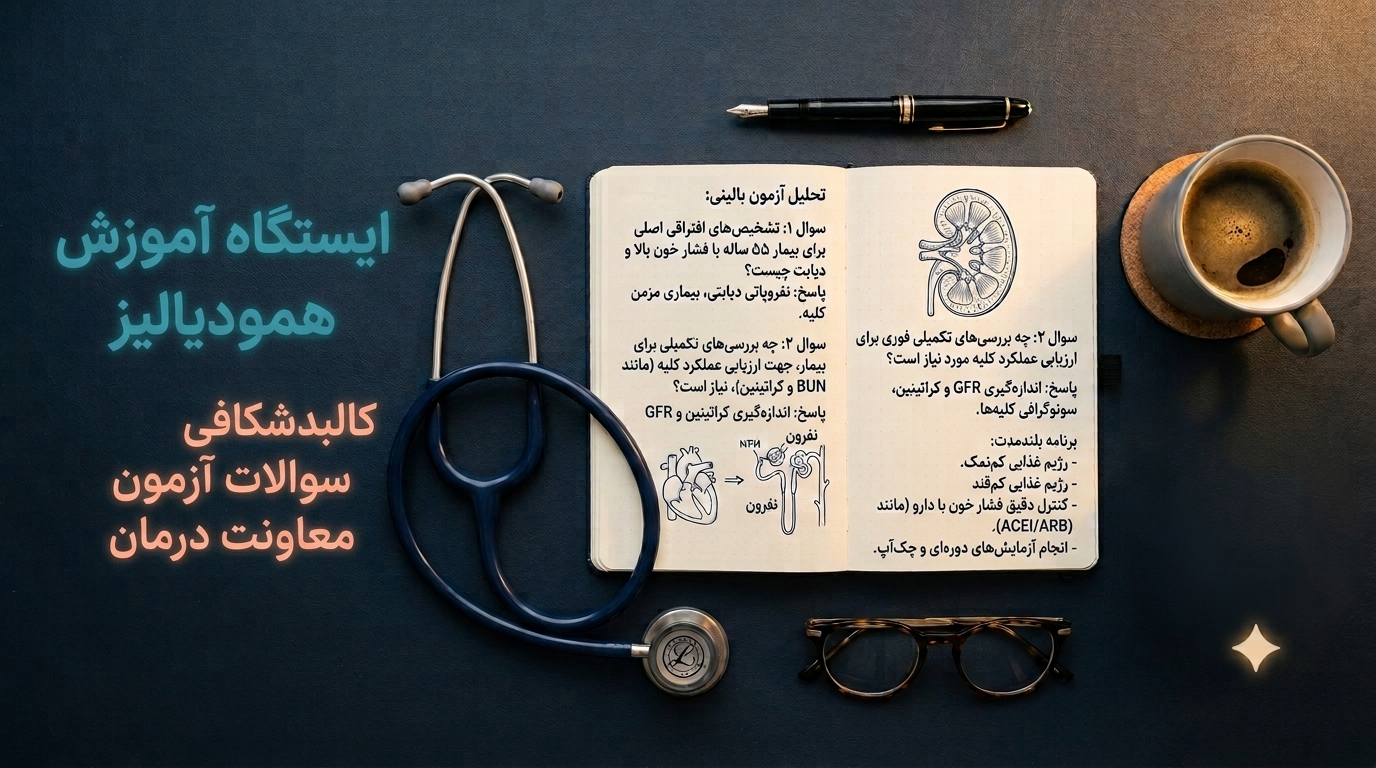 تحلیل کامل سوالات مرحله اول آزمون پرستاری حوزه همودیالیز معاونت درمان + کلید تشریحی